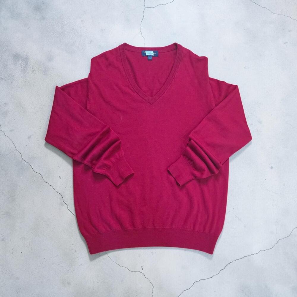 Brooks Brothers Berry Women's Luxury Wool Sweater, Sz L